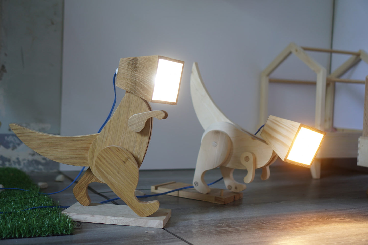 T-rex lamp design file, printable template ,laser cut ,CNC - LoyocaWorkshop