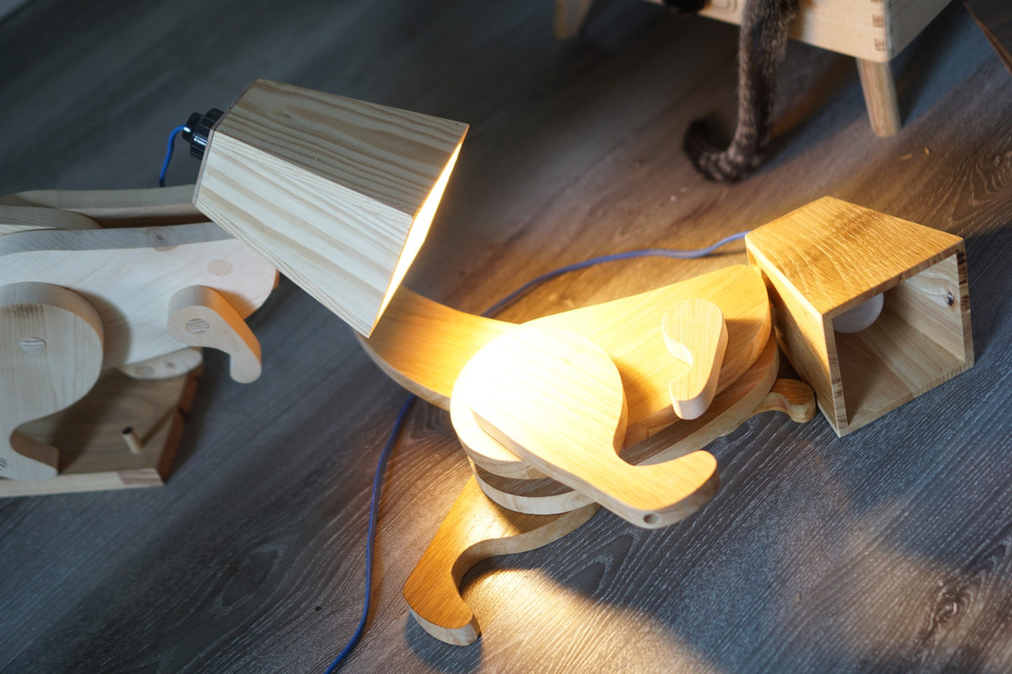 T-rex lamp design file, printable template ,laser cut ,CNC - LoyocaWorkshop