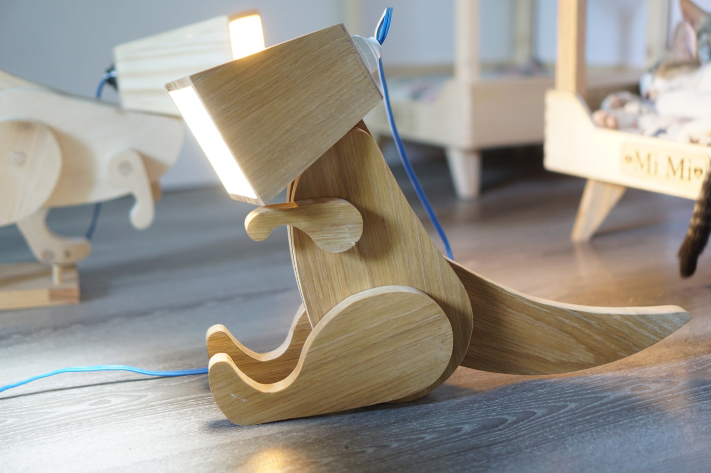 T-rex lamp design file, printable template ,laser cut ,CNC - LoyocaWorkshop