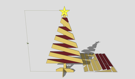 Christmas tree pallet ,printable template ,laser cut ,CNC - LoyocaWorkshop