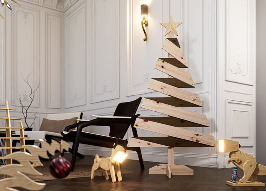 Christmas tree pallet ,printable template ,laser cut ,CNC - LoyocaWorkshop