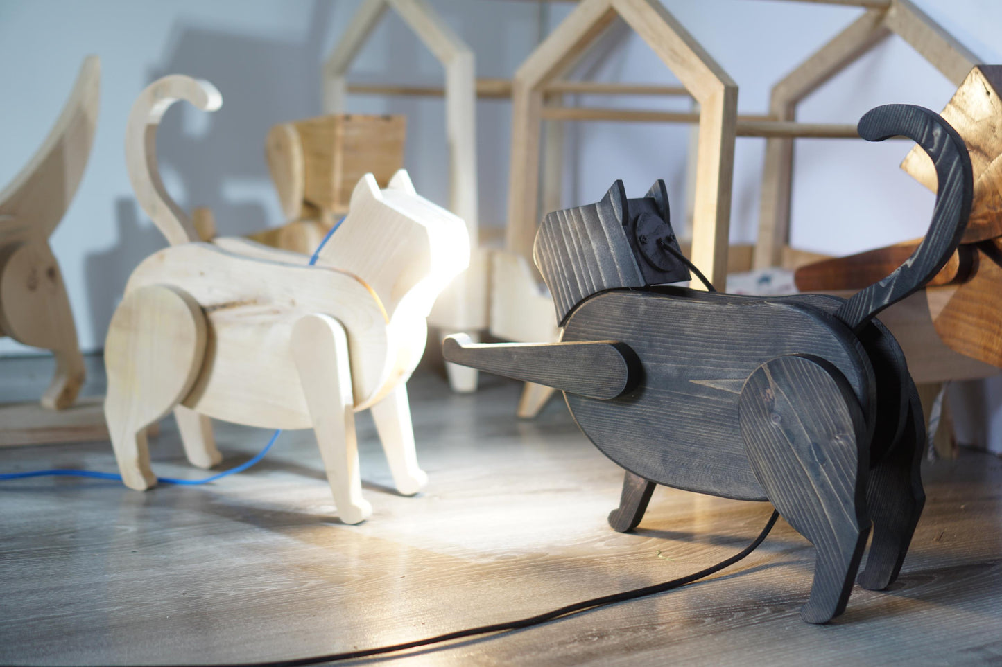 Wooden poseable lamp - 10 items discount $20