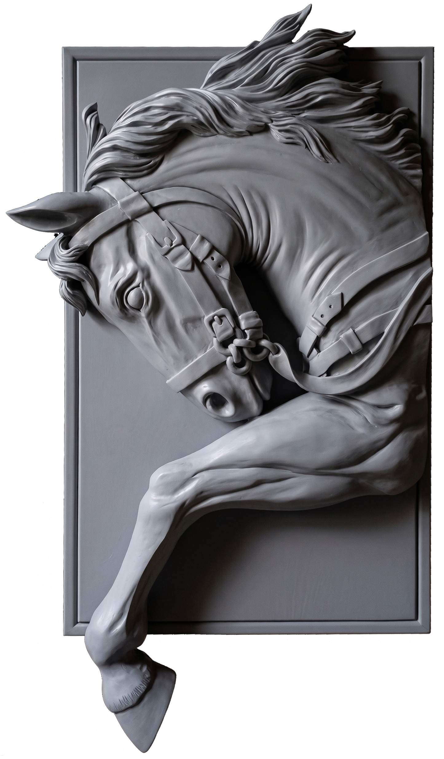 Horse bas-relief carving, 3D STL Model, CNC Router Engraver, Artcam, Aspire ,3D printing