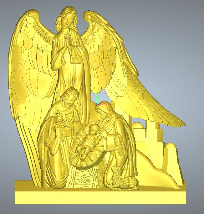 The day Jesus was born, 3D STL Model, CNC Router Engraver, Artcam, Aspire ,3D printing