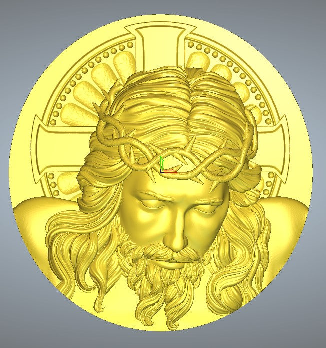 Icon of Jesus Christ, 3D STL Model, CNC Router Engraver, Artcam, Aspire ,3D printing
