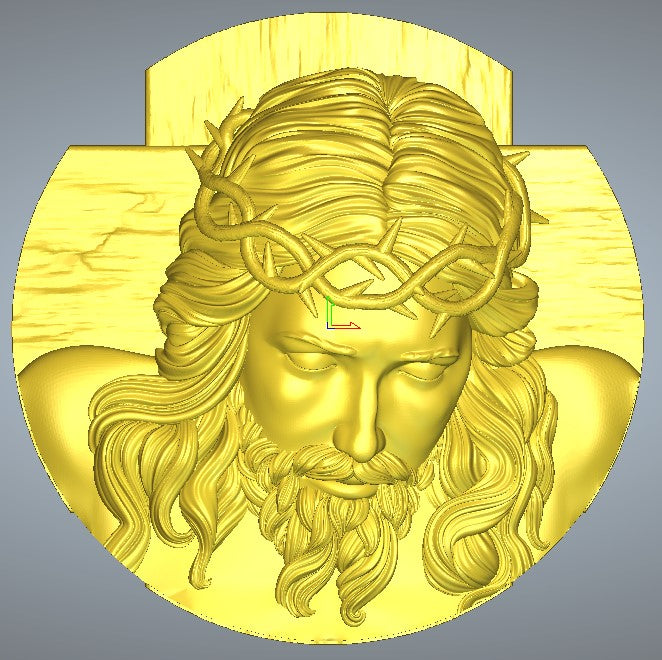 Icon of Jesus Christ, 3D STL Model, CNC Router Engraver, Artcam, Aspire ,3D printing