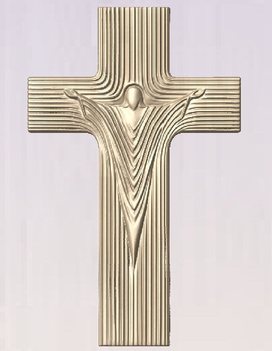 Symbol cross carving, 3D STL Model, CNC Router Engraver, Artcam, Aspire ,3D printing (Copy)