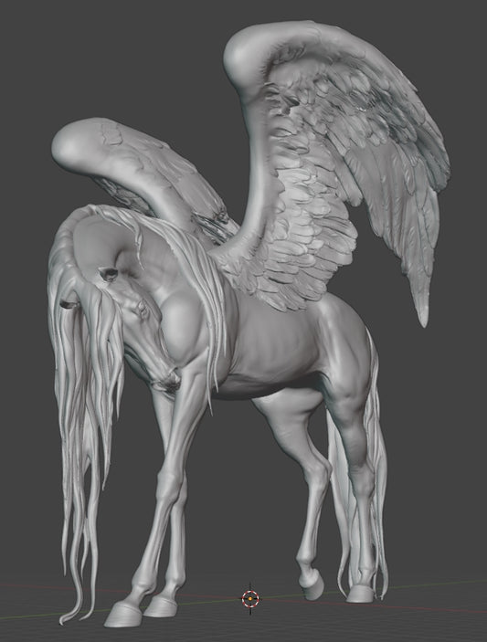 Pegasus, 3D STL Model, CNC Router Engraver, Artcam, Aspire ,3D printing