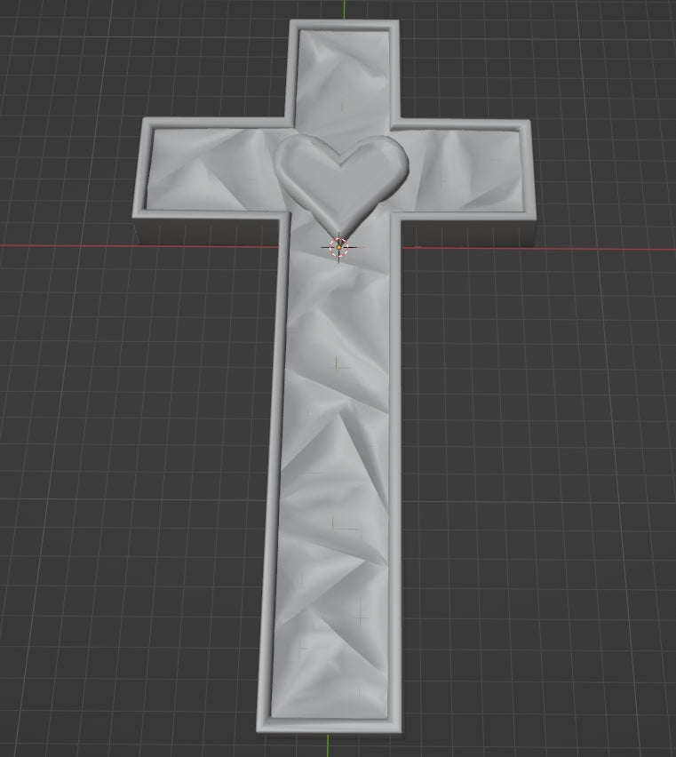 Cross carving, 3D STL Model, CNC Router Engraver, Artcam, Aspire ,3D printing