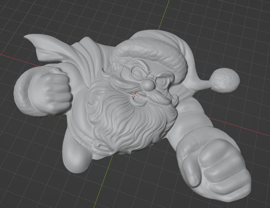 Santa Claus relief 03, 3D STL Model, CNC Router Engraver, Artcam, Aspire ,3D printing