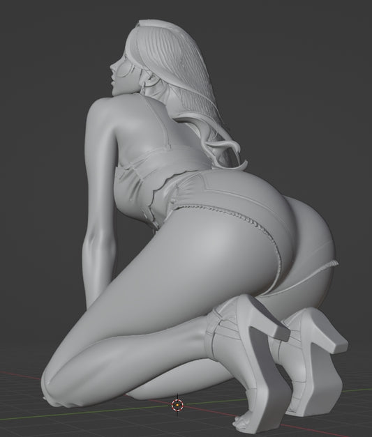 Hot girl 01, 3D STL Model,3D printing