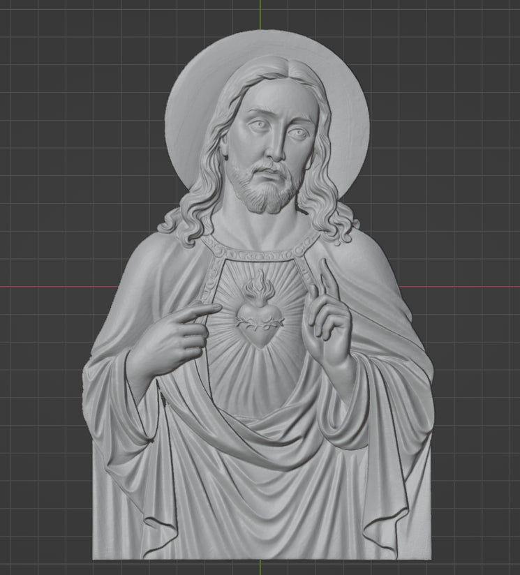 Jesus divine mercy bust, 3D STL Model, CNC Router Engraver, Artcam, Aspire ,3D printing