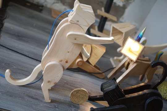 Cat lamp design file, printable template ,laser cut ,CNC - LoyocaWorkshop