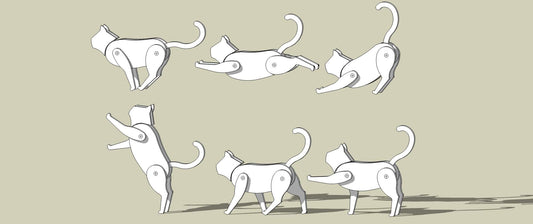 Cat lamp design file, printable template ,laser cut ,CNC - LoyocaWorkshop