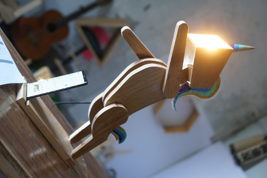 Unicorn lamp design file, printable template ,laser cut ,CNC - LoyocaWorkshop