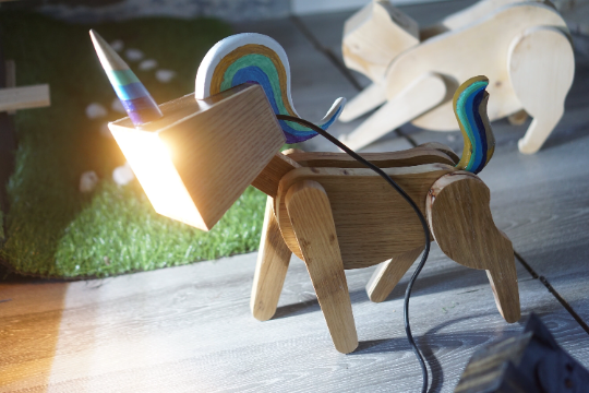 Unicorn lamp design file, printable template ,laser cut ,CNC - LoyocaWorkshop