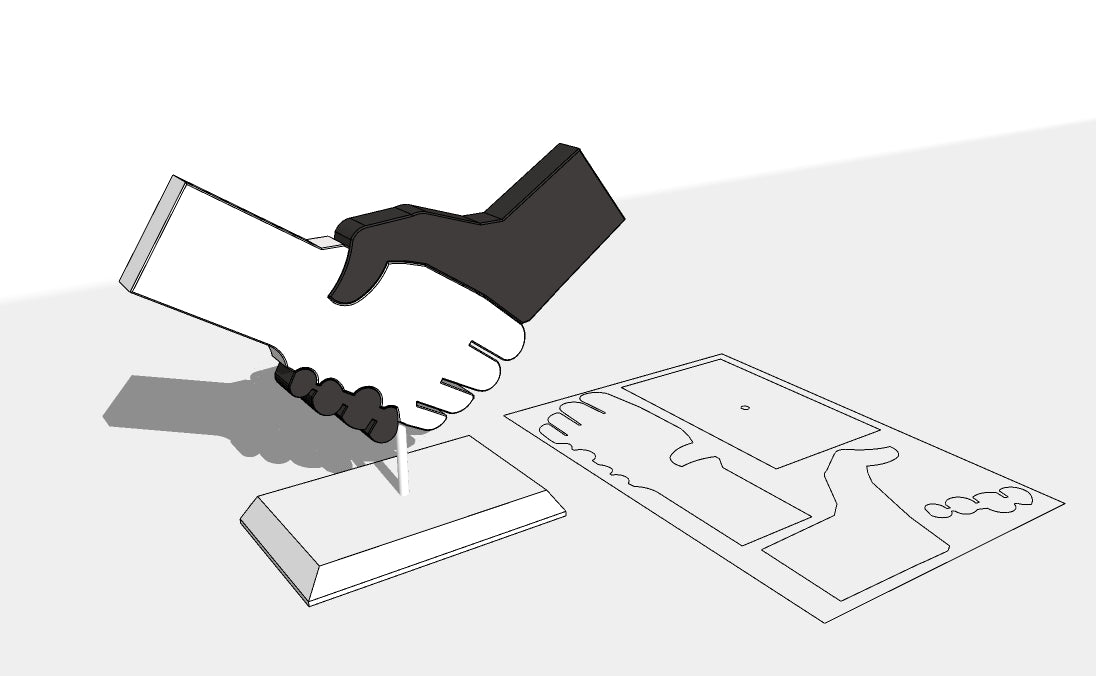 Watch stand ,printable template ,laser cut ,CNC - LoyocaWorkshop