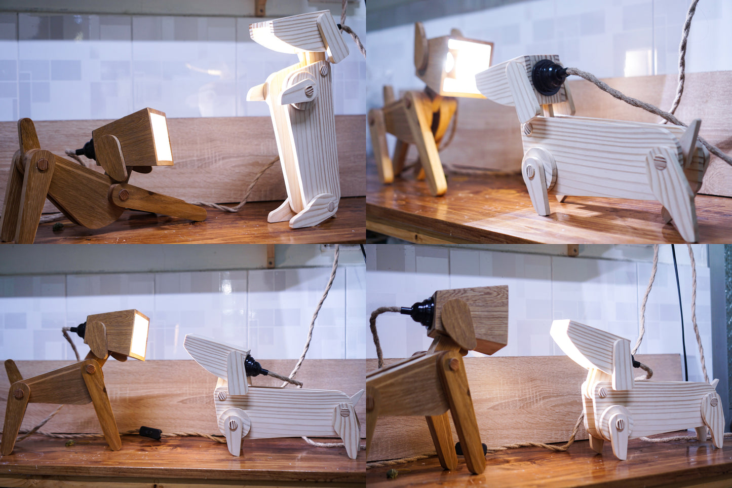 Dachshund lamp design file, printable template ,laser cut ,CNC - LoyocaWorkshop