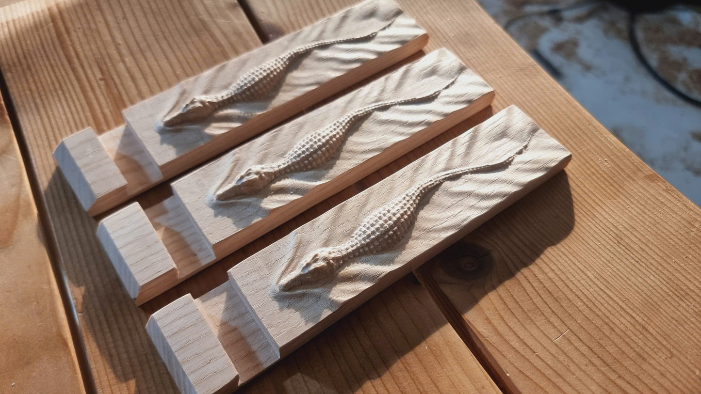 Crocodile swimming, 3D STL Model, CNC Router Engraver, Artcam, Aspire ,3D printing