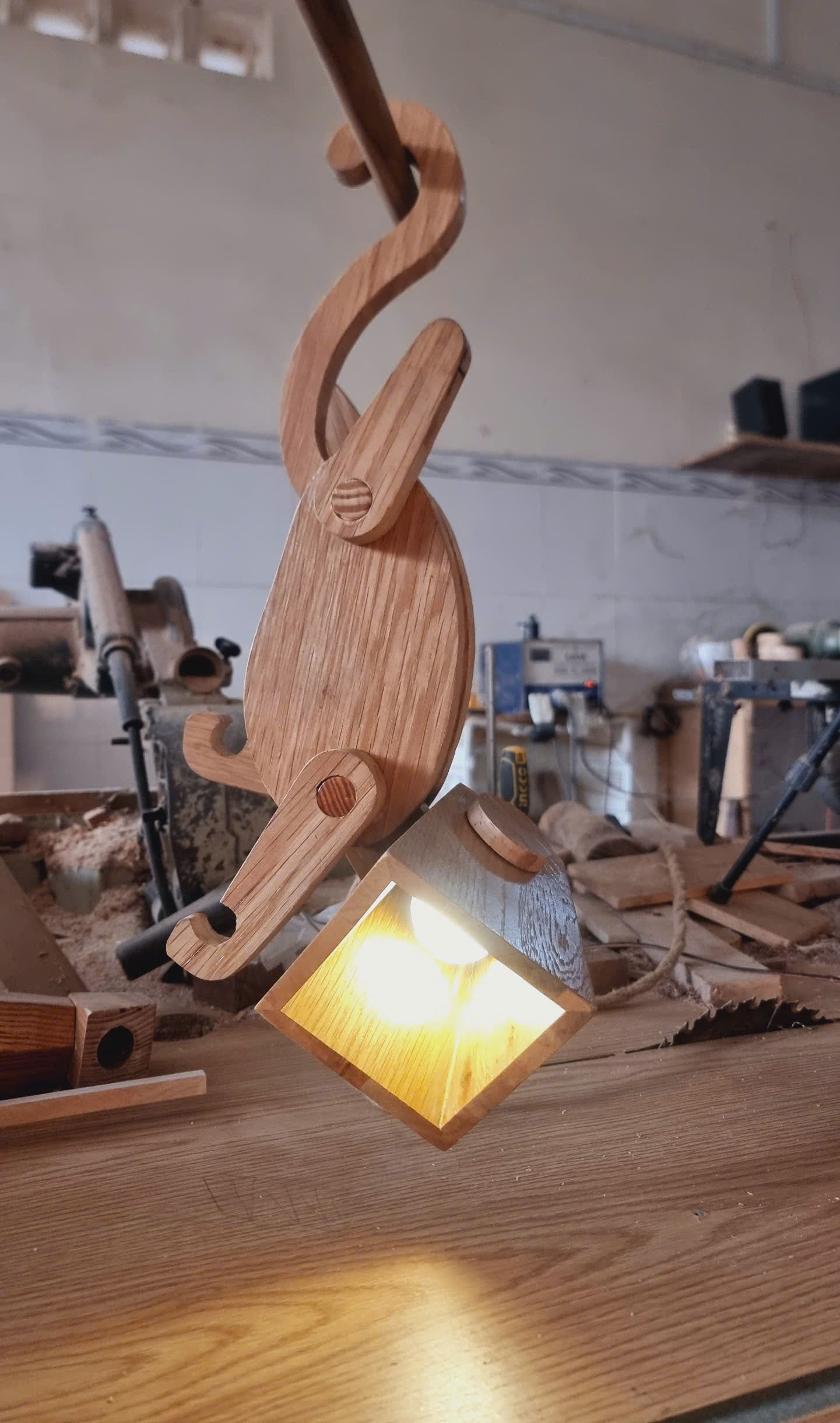 Monkey lamp design file, printable template ,laser cut ,CNC - LoyocaWorkshop