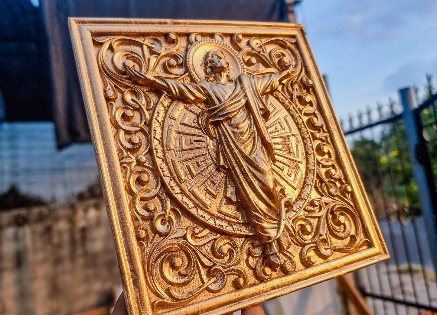 Jesus Ascension body and with frame, 3D STL Model, CNC Router Engraver, Artcam, Aspire ,3D printing
