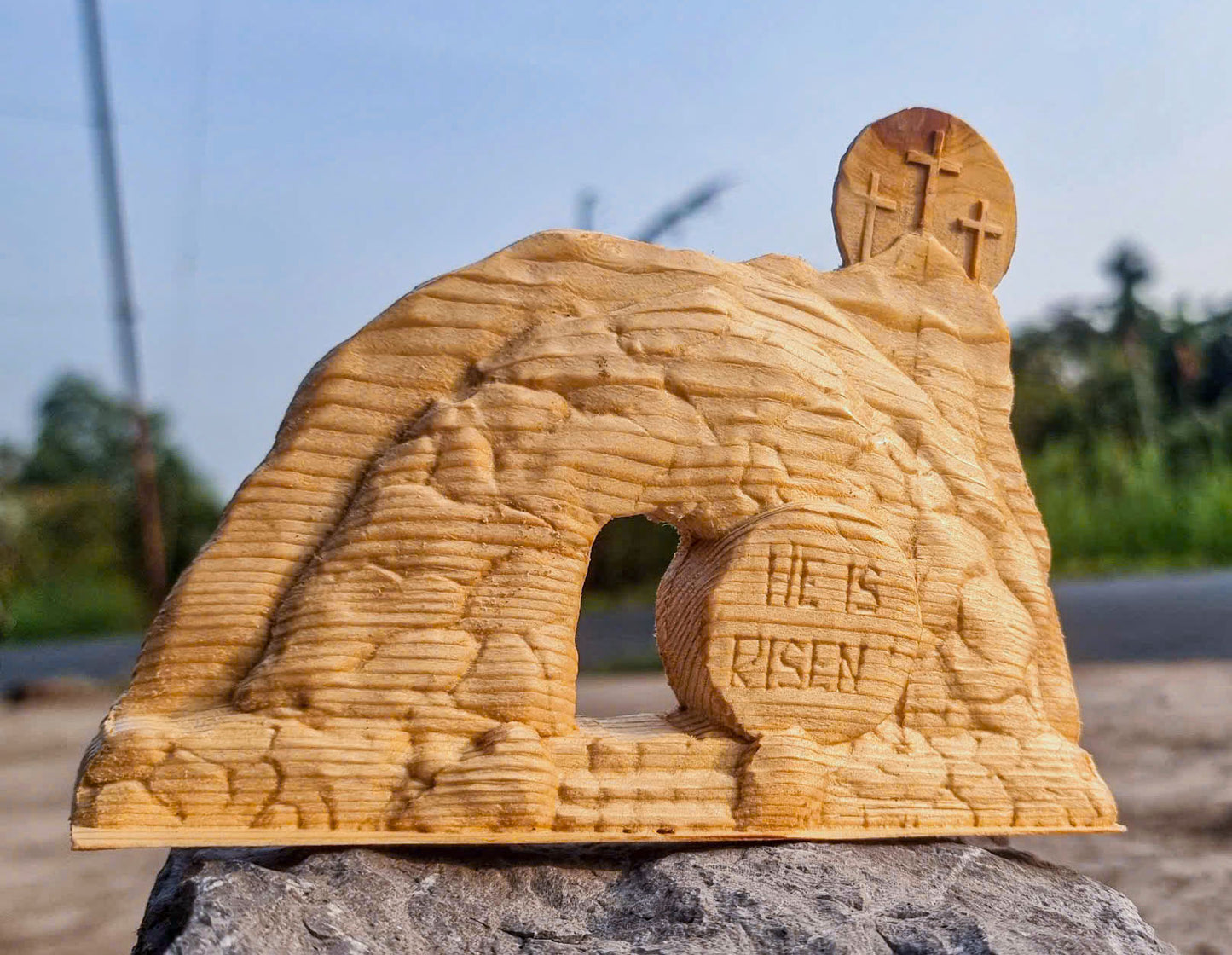 Empty tomb carving , 3D STL Model, CNC Router Engraver, Artcam, Aspire