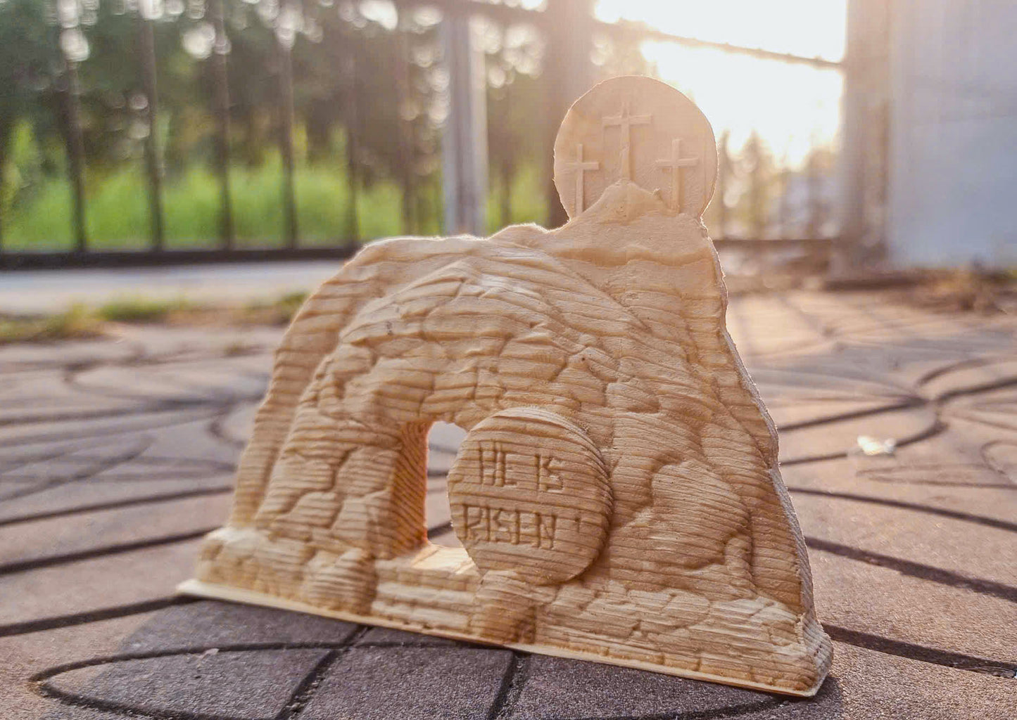 Empty tomb carving , 3D STL Model, CNC Router Engraver, Artcam, Aspire