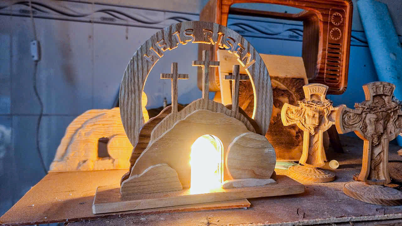 Empty tomb plans - Scrollsaw /CNC/laser cut - LoyocaWorkshop