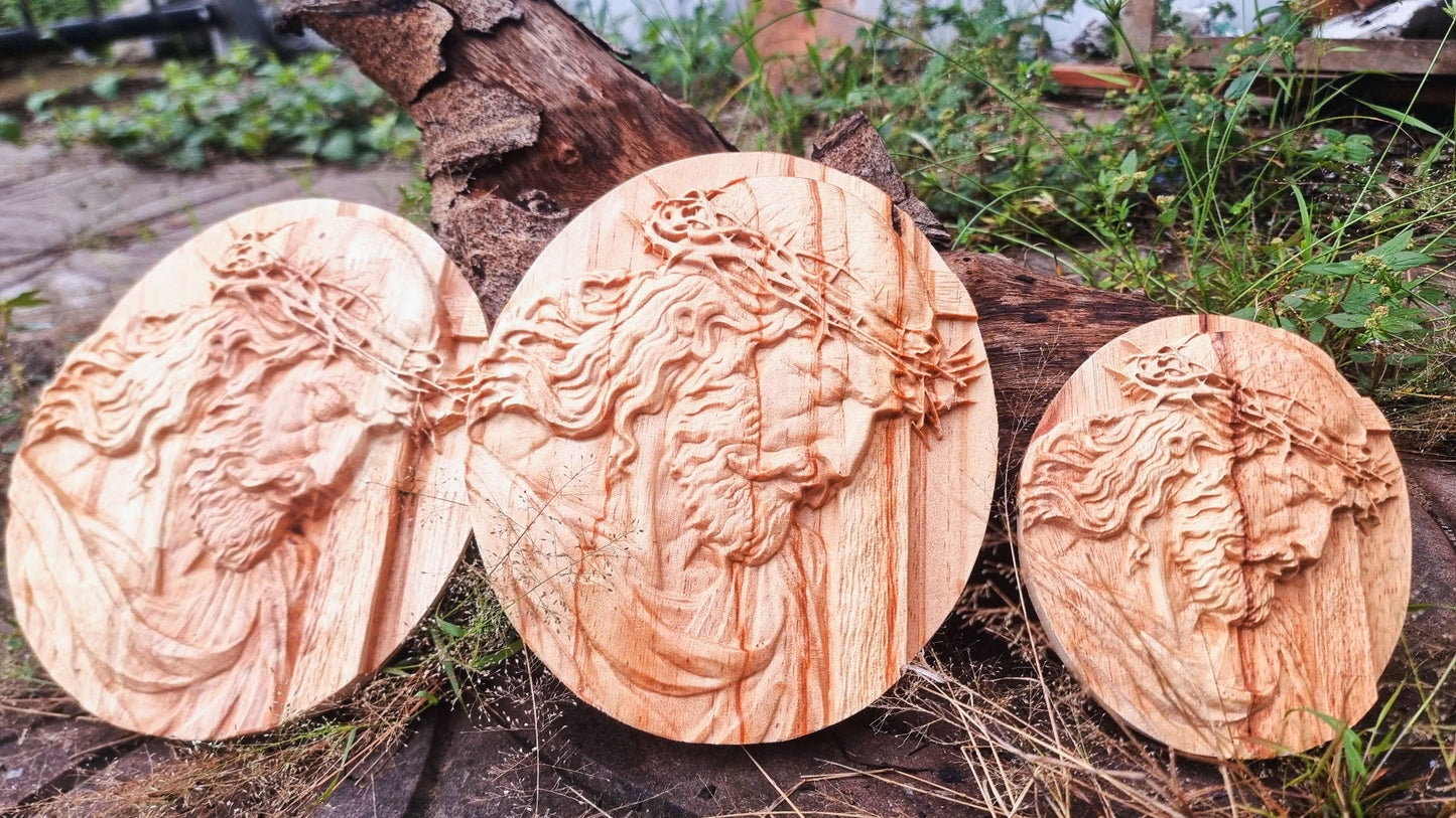Icon of Jesus Christ with cross, 3D STL Model, CNC Router Engraver, Artcam, Aspire ,3D printing