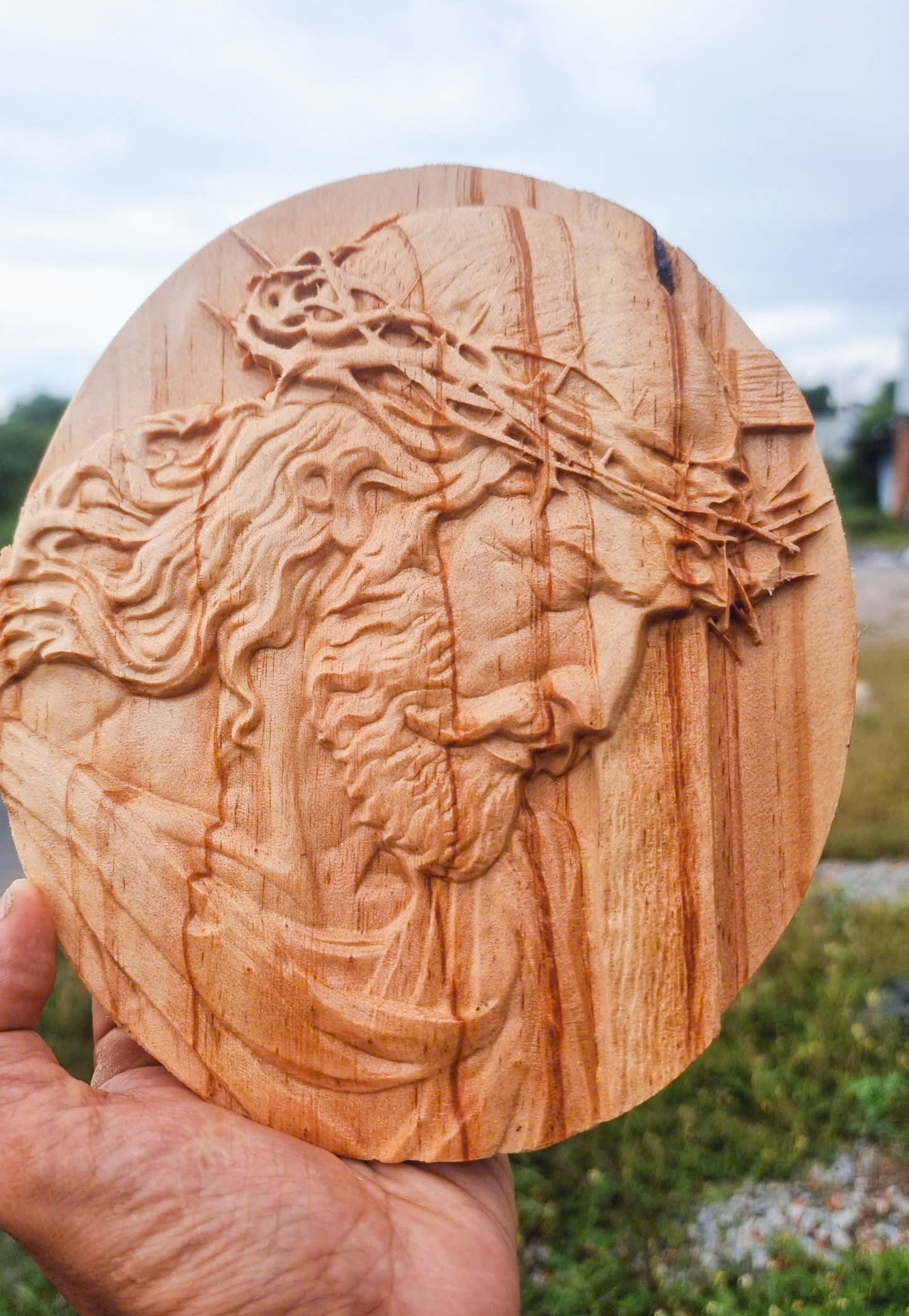 Icon of Jesus Christ with cross, 3D STL Model, CNC Router Engraver, Artcam, Aspire ,3D printing