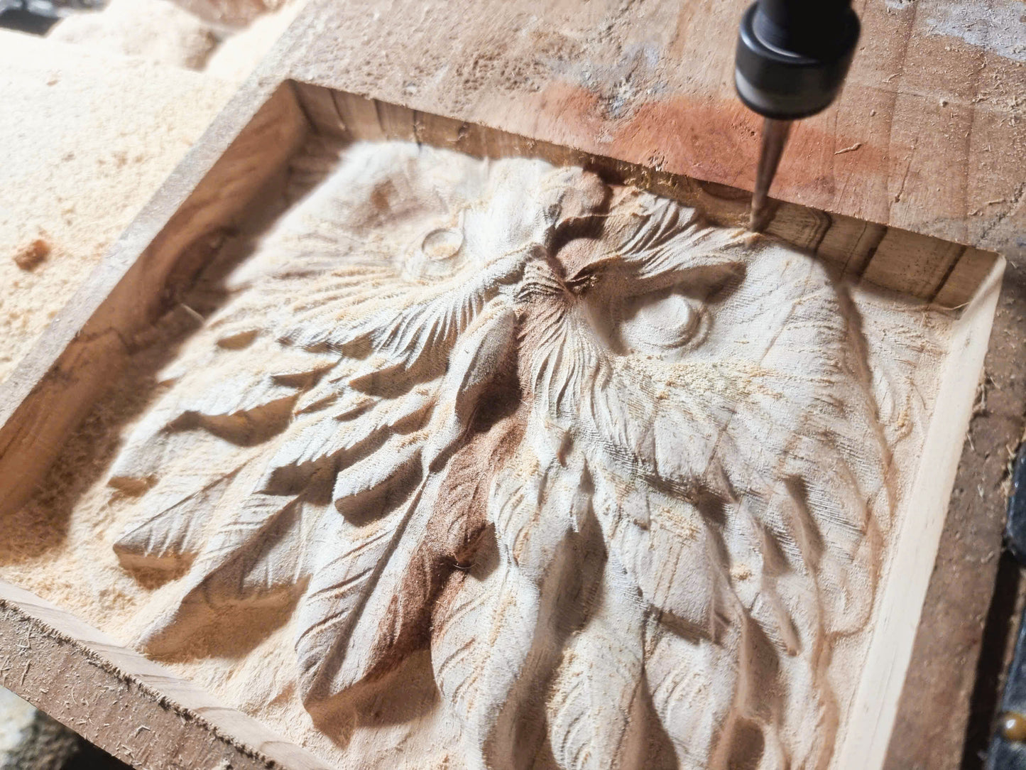 Owl relief, 3D STL Model, CNC Router Engraver, Artcam, Aspire ,3D printing