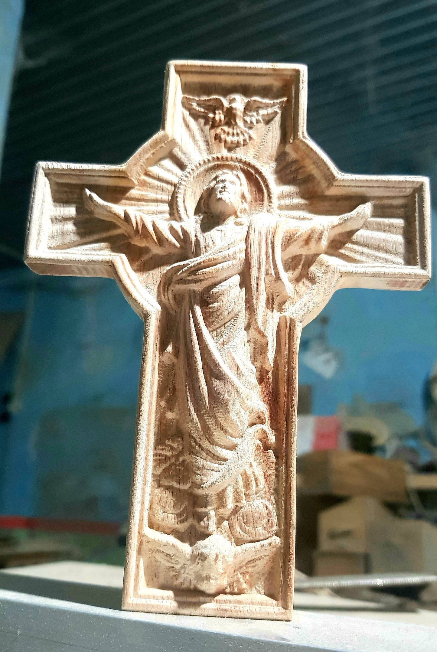 Jesus Ascension, 3D STL Model, CNC Router Engraver, Artcam, Aspire