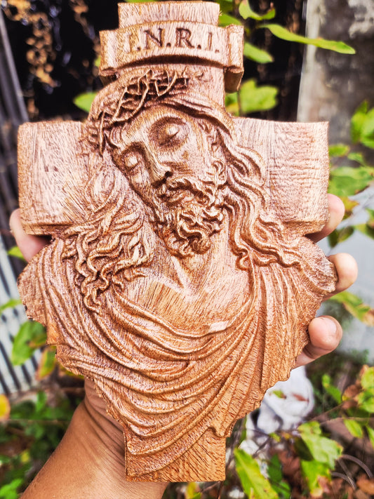 Jesus bust crucifix, 3D STL Model, CNC Router Engraver, Artcam, Aspire ,3D printing