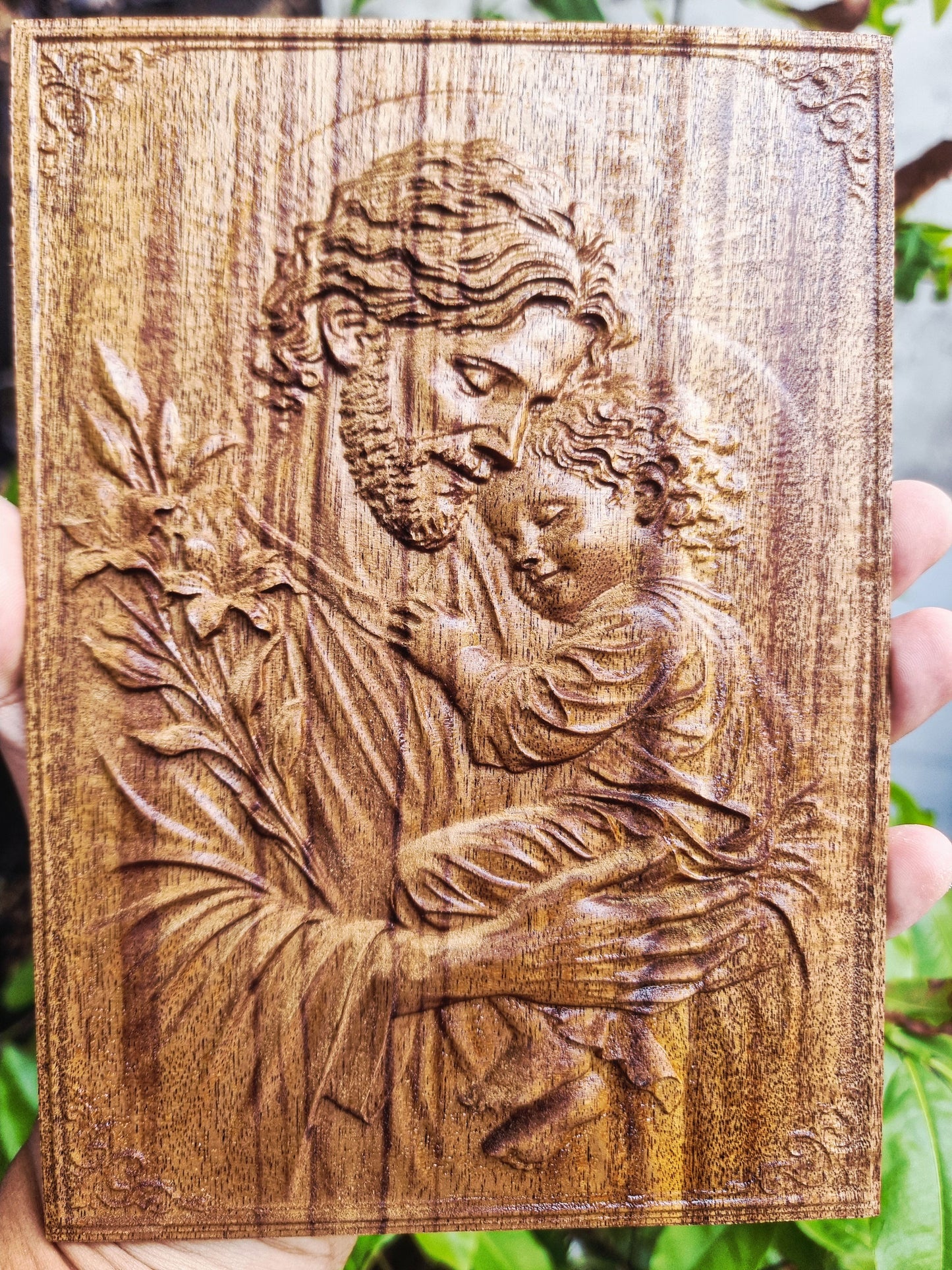 Joseph and baby Jesus, 3D STL Model, CNC Router Engraver, Artcam, Aspire ,3D printing
