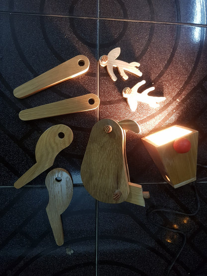 Reindeer lamp design file, printable template ,laser cut ,CNC - LoyocaWorkshop