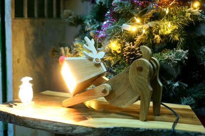 Reindeer lamp design file, printable template ,laser cut ,CNC - LoyocaWorkshop