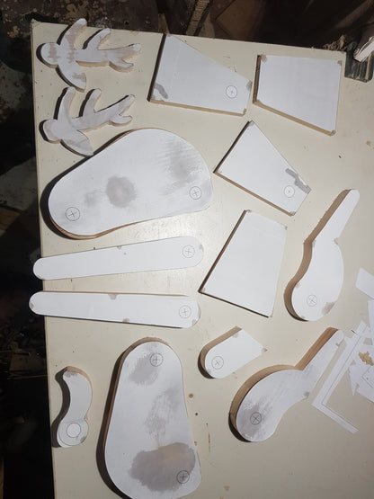 Reindeer lamp design file, printable template ,laser cut ,CNC - LoyocaWorkshop