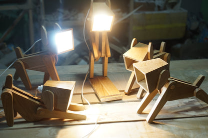 Dog lamp design file, printable template ,laser cut ,CNC - LoyocaWorkshop