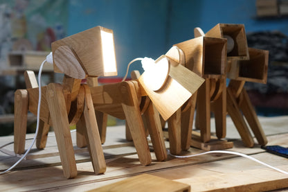 Dog lamp design file, printable template ,laser cut ,CNC - LoyocaWorkshop