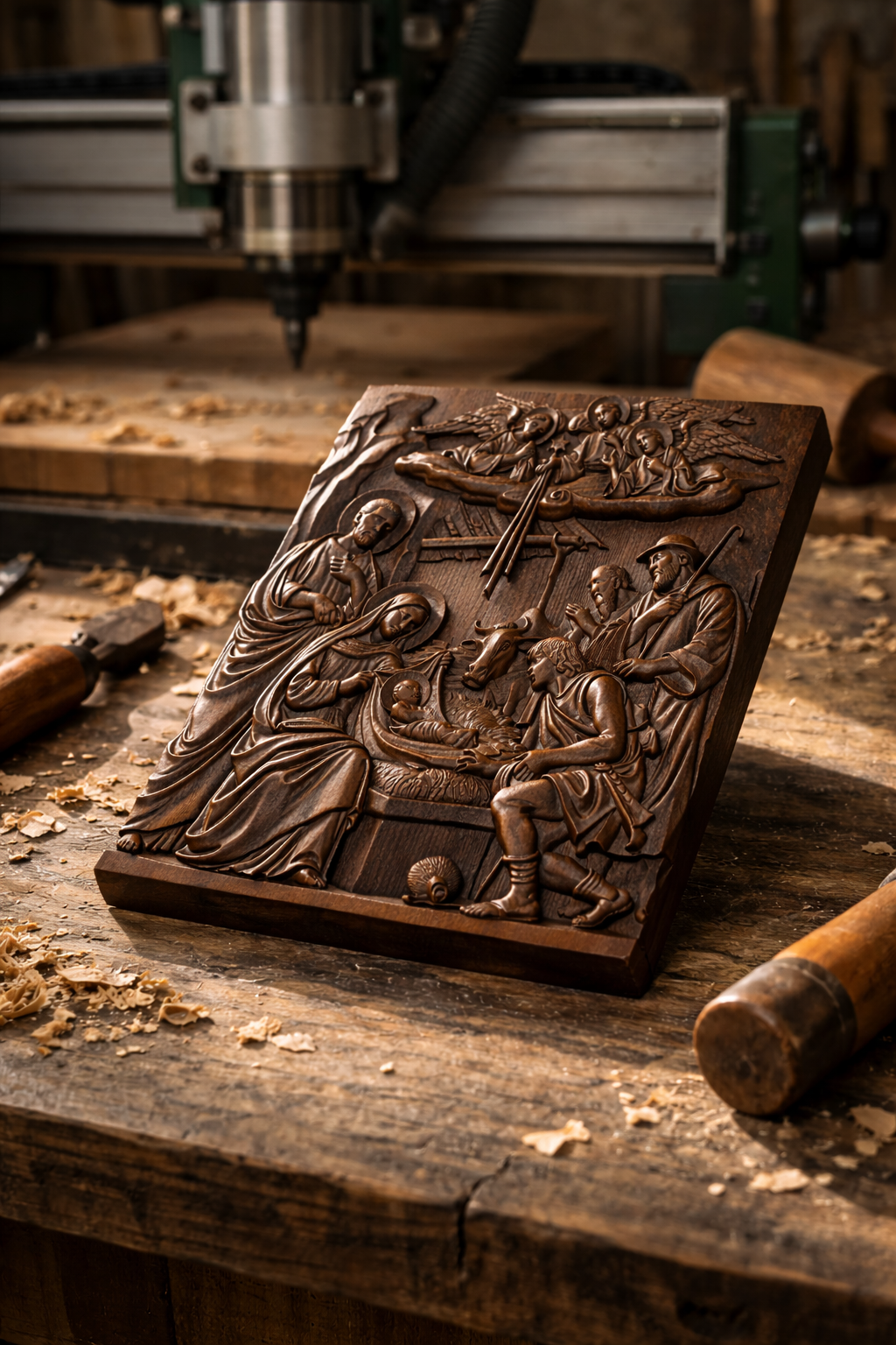 Nativity scene 3, 3D STL Model, CNC Router Engraver, Artcam, Aspire ,3D printing