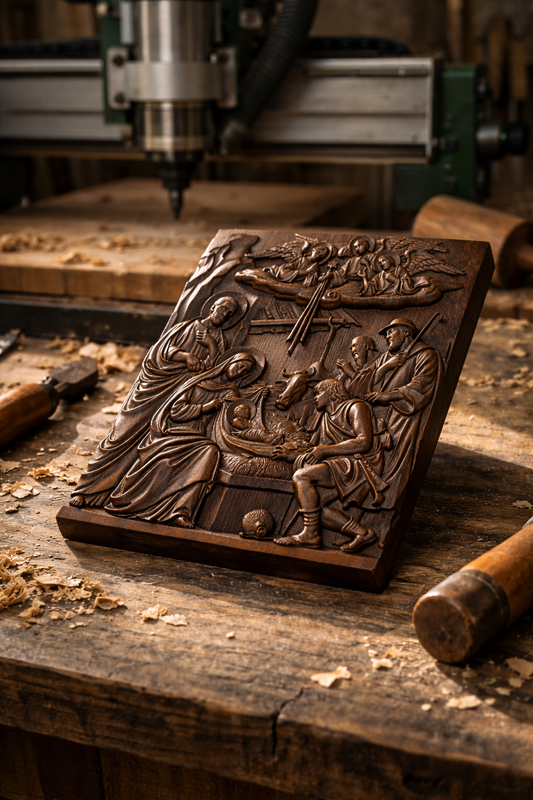 Nativity scene 3, 3D STL Model, CNC Router Engraver, Artcam, Aspire ,3D printing