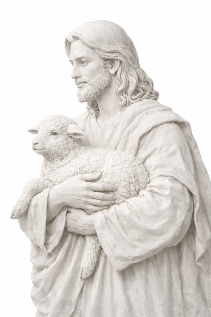 Jesus with lamb, 3D STL Model, CNC Router Engraver, Artcam, Aspire ,3D printing