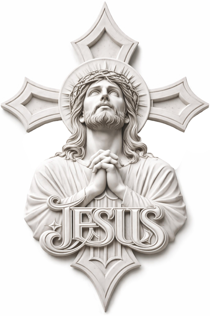 Jesus cross, 3D STL Model, CNC Router Engraver, Artcam, Aspire ,3D printing