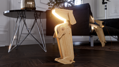 Dachshund lamp design file, printable template ,laser cut ,CNC - LoyocaWorkshop