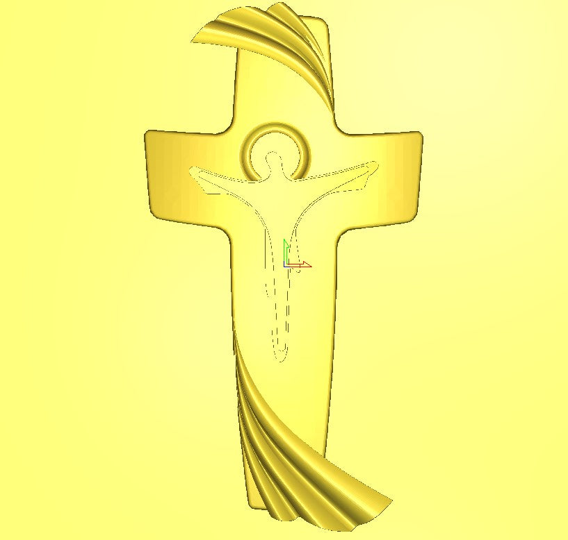 Crucifix, 3D STL Model, CNC Router Engraver, Artcam, Aspire