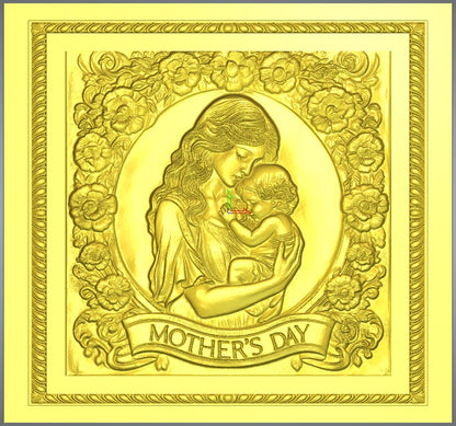 Mother's day, 3D STL Model, CNC Router Engraver, Artcam, Aspire ,3D printing