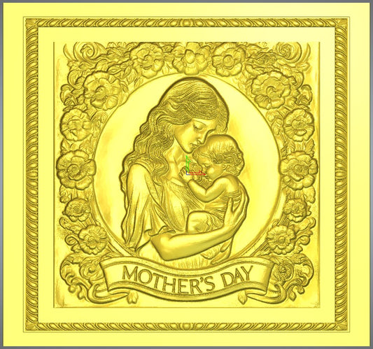 Mother's day, 3D STL Model, CNC Router Engraver, Artcam, Aspire ,3D printing