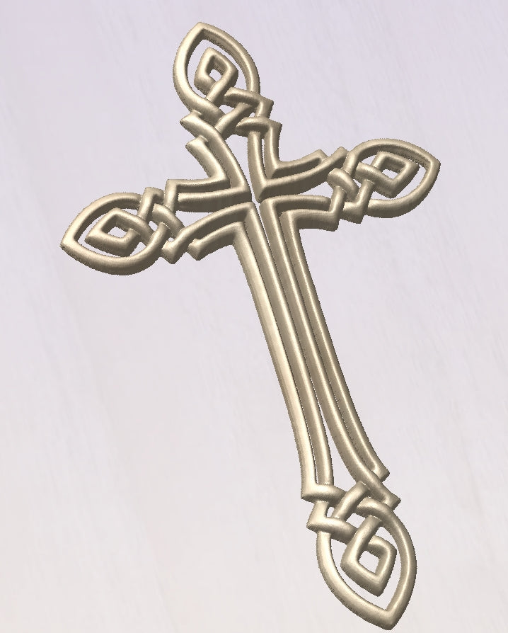 Celtic cross, 3D STL Model, CNC Router Engraver, Artcam, Aspire ,3D printing