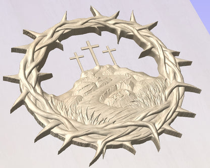 The passion of the Christ carving, 3D STL Model, CNC Router Engraver, Artcam, Aspire ,3D printing