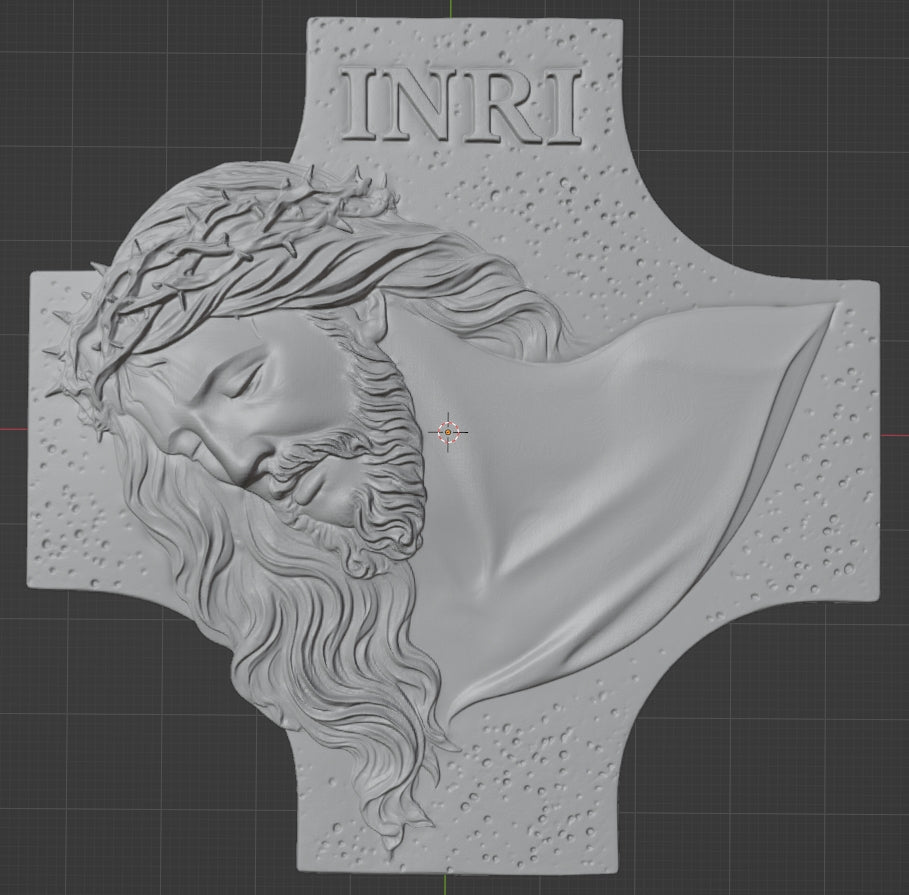 Crucifix cross, 3D STL Model, CNC Router Engraver, Artcam, Aspire ,3D printing